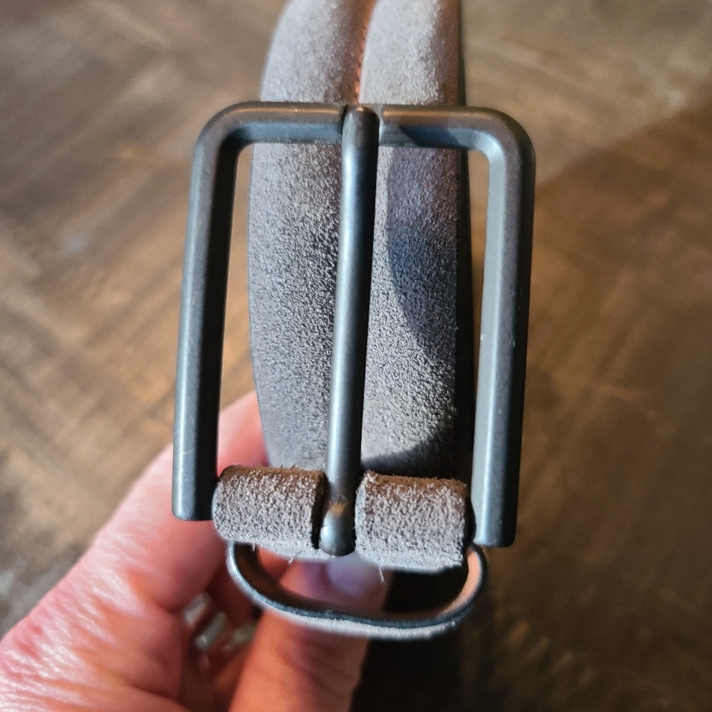 Johnston & Murphy Grey suede Belt- 100 /38